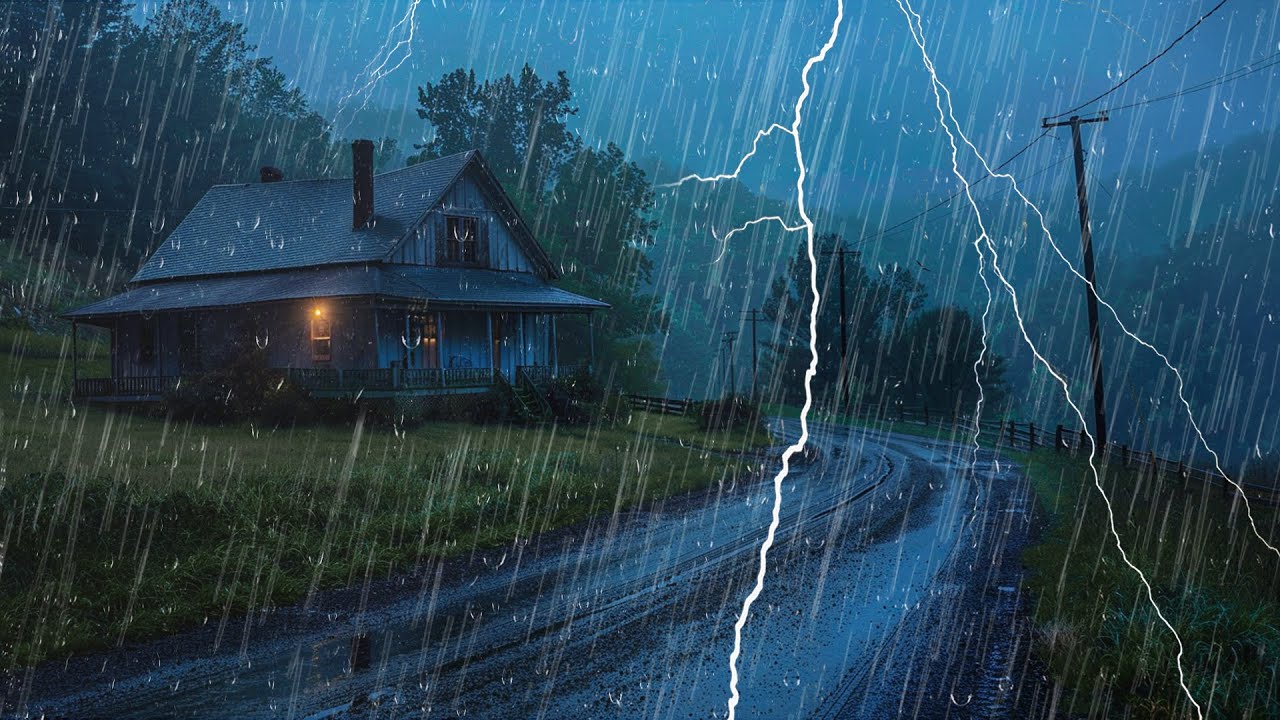 Lluvia y Truenos Poderosos &ndash; El Mejor Sonido para Dormir R&aacute;pido Toda la Noche