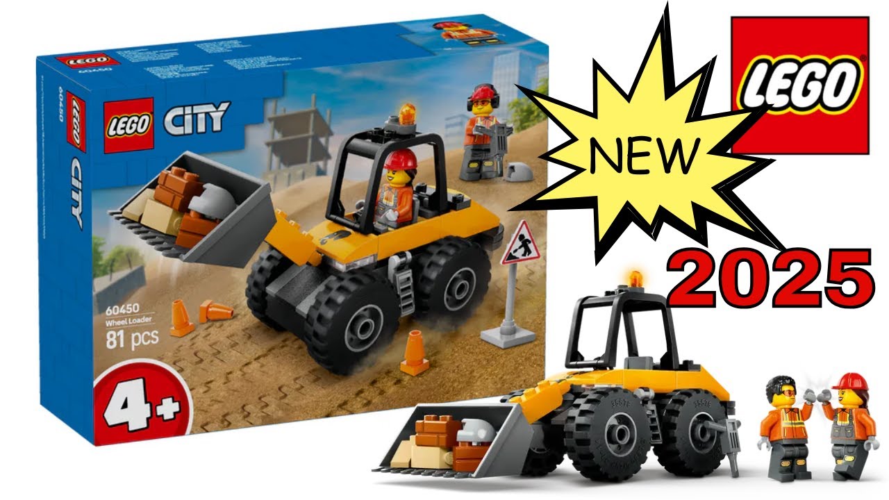 LEGO 60450 City Yellow Constructions Wheel Loader Speed Build Review