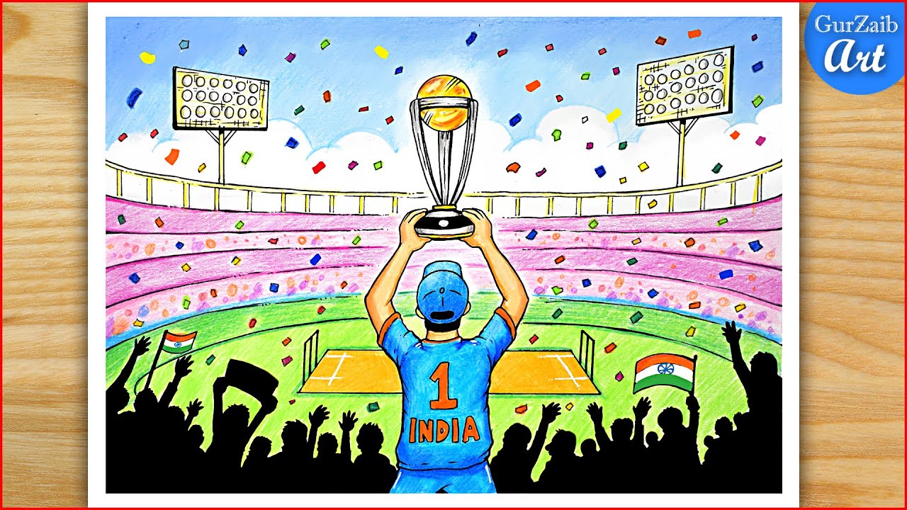 Cricket World Cup Drawing / cricket world cup 2023 india winning drawing