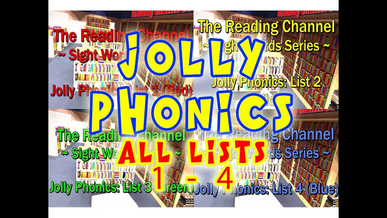 Jolly Phonics Sight Words - ALL LISTS (1 - 4 with Voice Pronunciation)