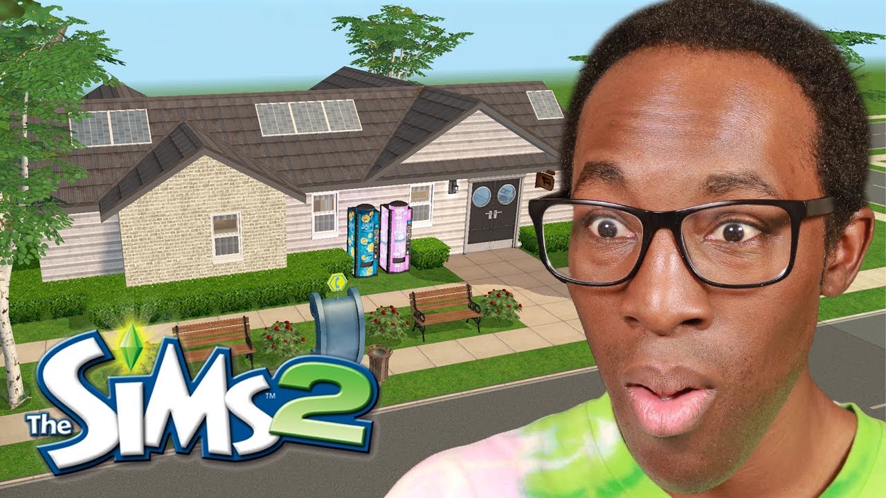 I built a diner/arcade in the woods in The Sims 2!
