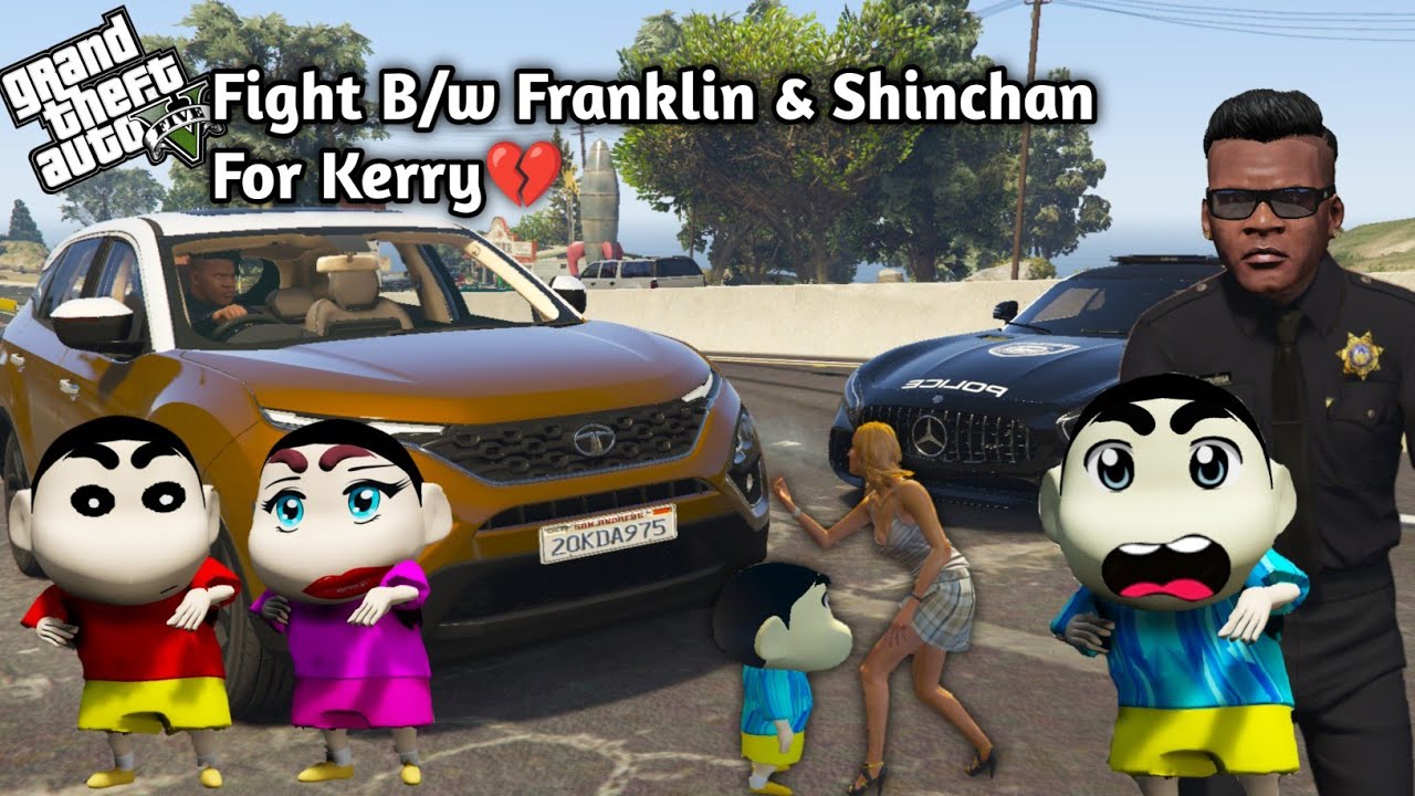 GTA 5: Fight b/w Shinchan And Franklin 💔😭 Brother Broken😭 Shinchan police fight 😡Ps Gamester