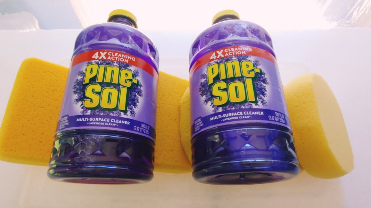 ASMR Gallons Lavender Pine Sol Sponge Squeezing