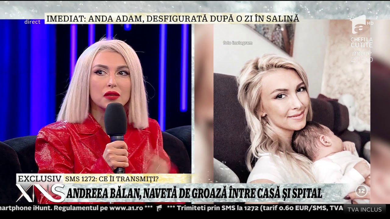 Clipe de groază pentru Andreea Bălan! A ajuns de urgență la spital cu fiica ei cea mică!