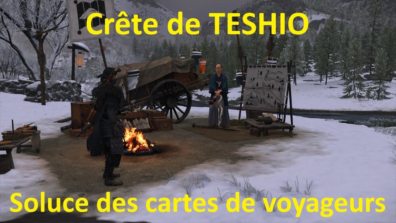 Ghost of Yotei - Soluce des cartes de voyageur de la Crête de TESHIO