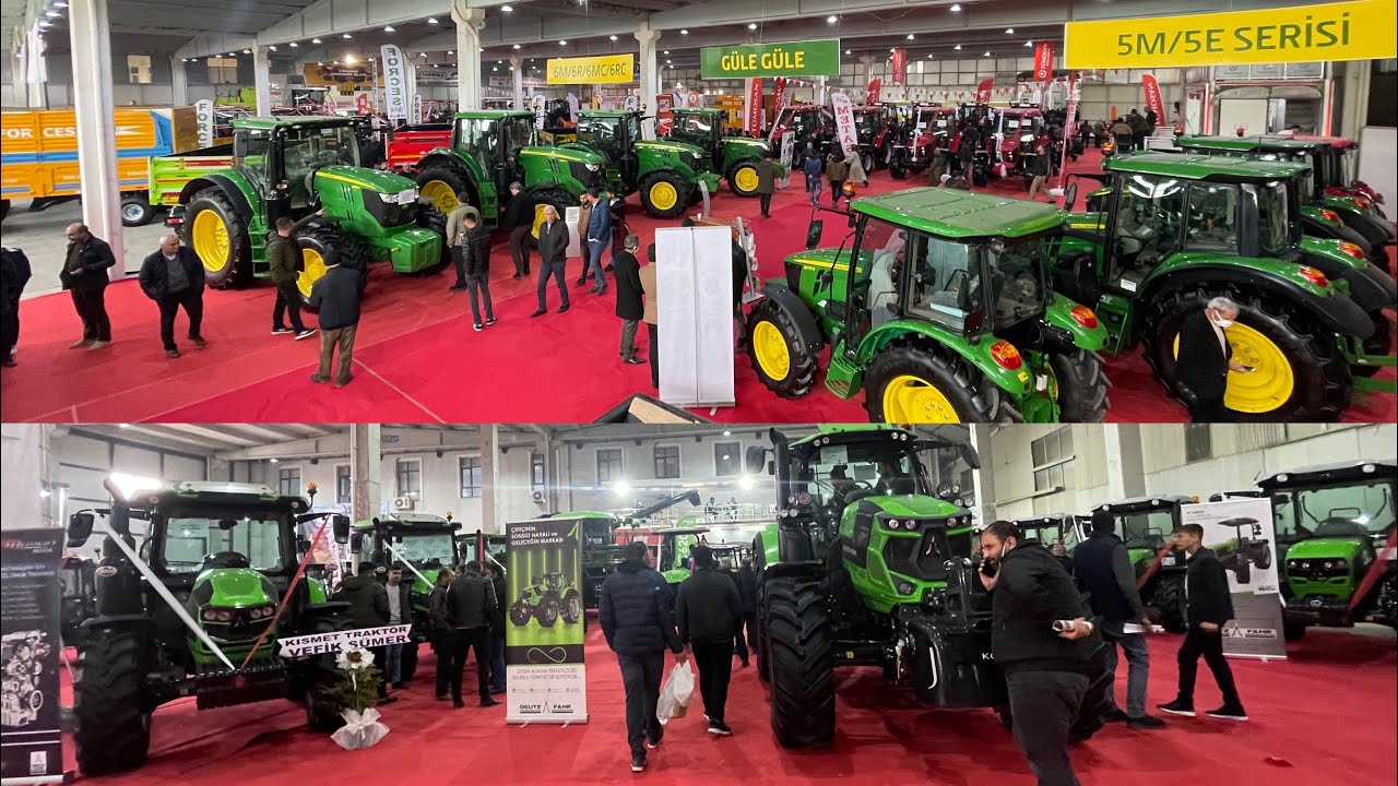 2022 Diyarbakır fuarı Yeşil Devler sahada Deutz-Fahr John Deere