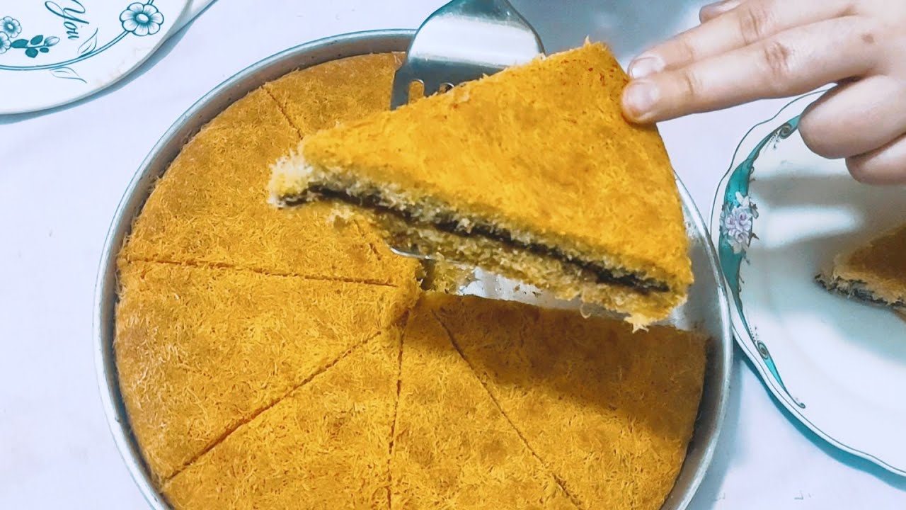الكنافة بالعجوة علي طريقة اكبر المحلات😲سر واحد بس علشان تطلعي صينيه الكنافه زي المحلات بالظبط🤔؟!