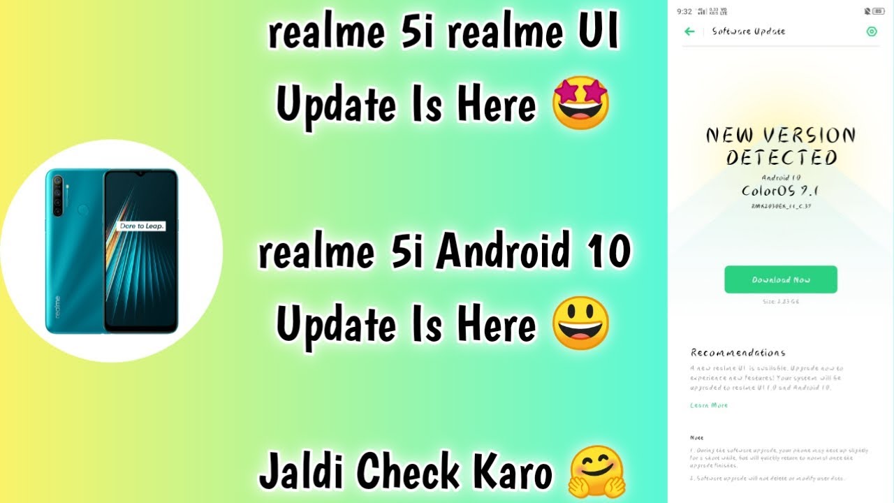 Realme 5i Realme UI Update Is Here 🤩 | Realme 5i Android 10 Update | Realme 5i C.37 Update ~ RJ 😈