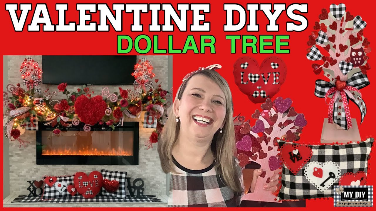DOLLAR TREE VALENTINES DAY DIYS | VALENTINE TREE DIY | VALENTINE'S DAY GARLAND | VALENTINE PILLOWS