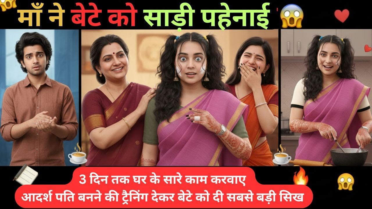 Crossdressing Story माँ ने साड़ी पहनाकर सिखाया 