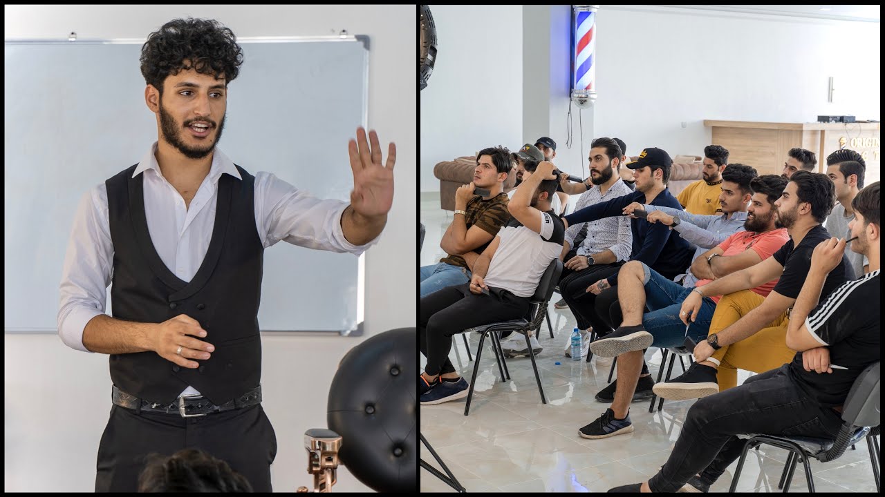 اول محاضرة من ★الدورة التعليمية والتطويرية للحلاقين والمبتدئين / المشط _ والمقص . مصطفى الرسام