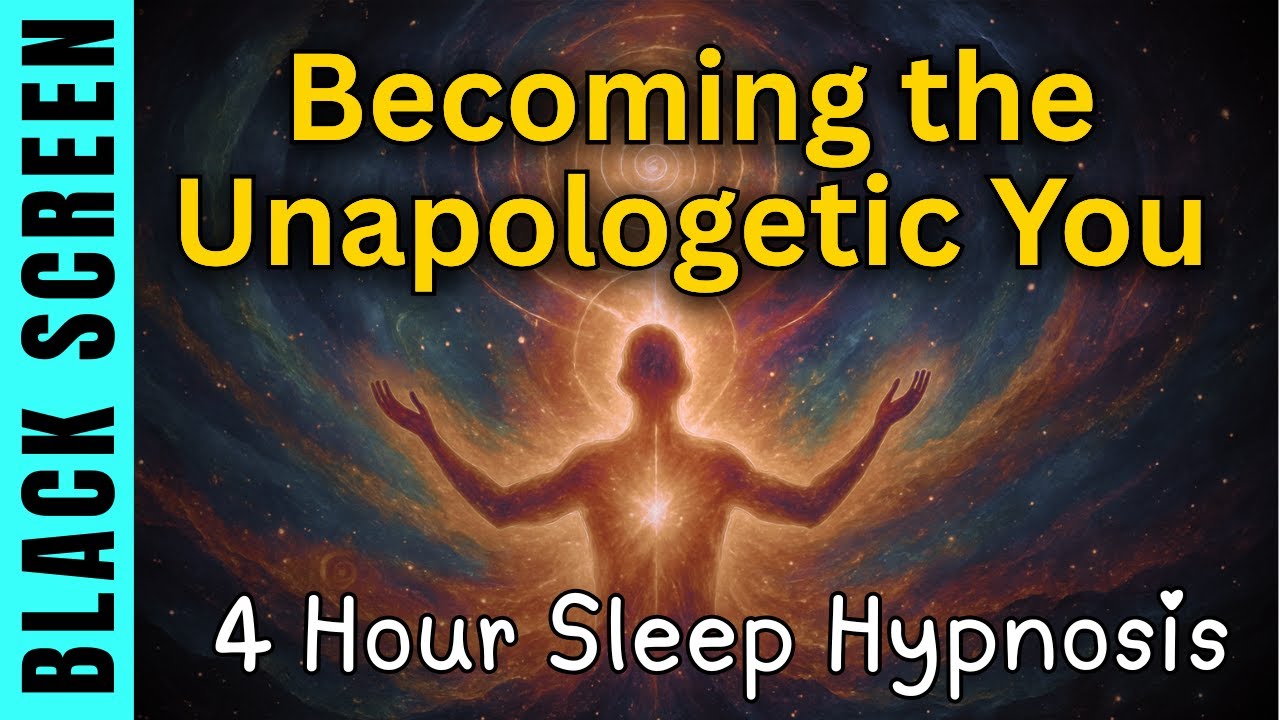 Sleep Hypnosis to Become the Unapologetic You 🖤 BLACK SCREEN for Deep Subconscious Reprogram 4 Hour