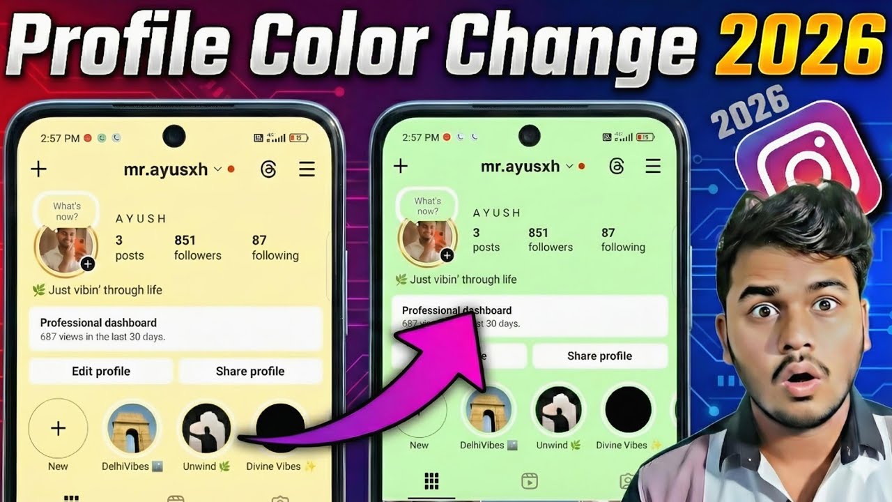 Instagram Profile Colour Change 😲 | New Instagram Ring Feature | Profile ka Color Kaise Change Kare