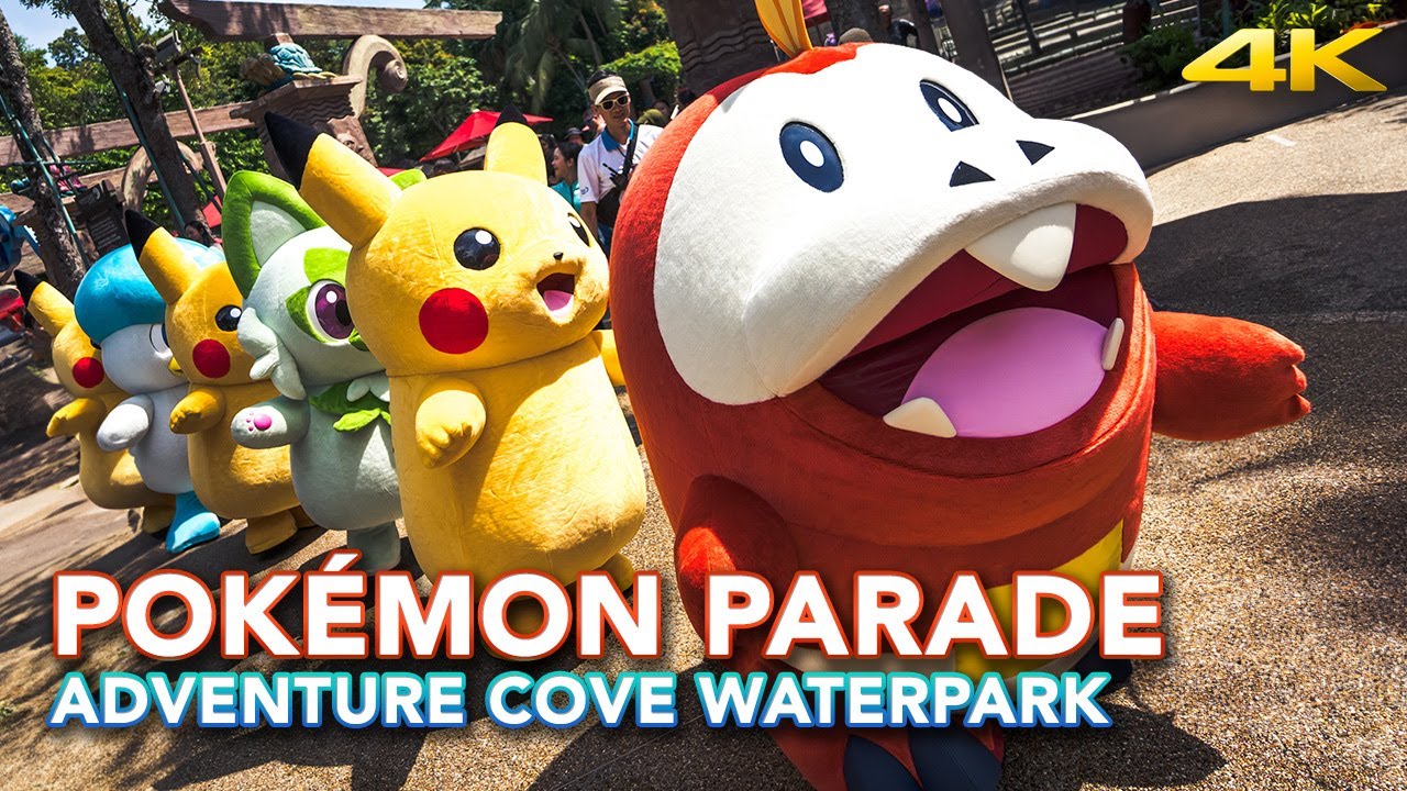 Pokémon Parade in Singapore 2024 | Pokémon Aqua Adventure Cove Waterpark Tour