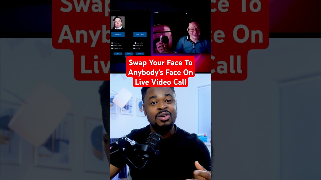 Swap your face to any face on a Live video call. This tool is free to use.  #faceswap #deepfake