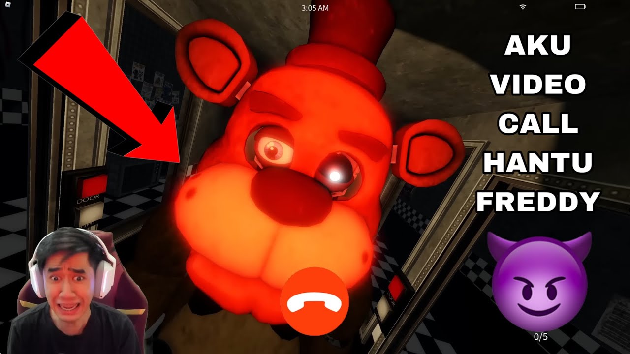 AKU VIDEO CALL HANTU FIVE NIGHTS AT FREDDY'S 😈 SERAM TAPI LAWAK 😂
