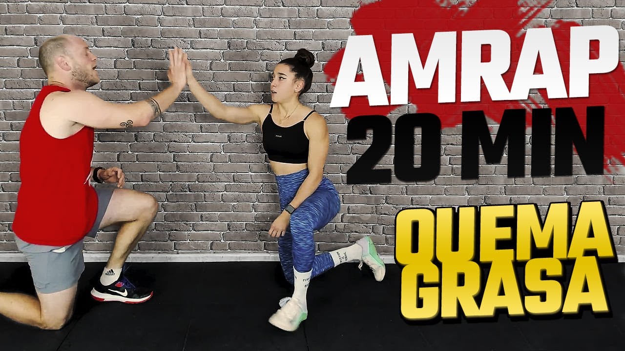 AMRAP 20 MINUTOS ▶ 3 Ejercicios para QUEMAR GRASA y ADELGAZAR EN CASA | Wod CrossFit Sin Material 💪