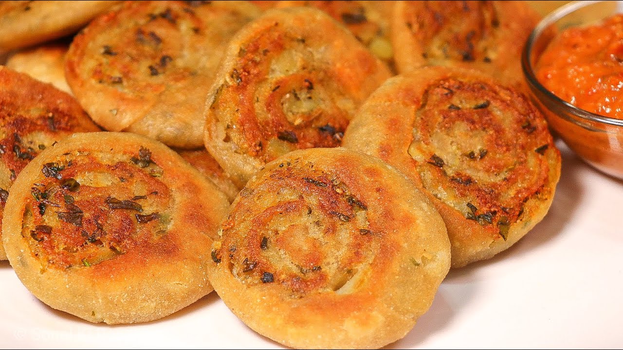 गेहूँ के आटे का आसान सा स्वादिष्ट नाश्ता Aata Tikki, Aloo Tikki, Aata aloo roll, Sonal ki rasoi