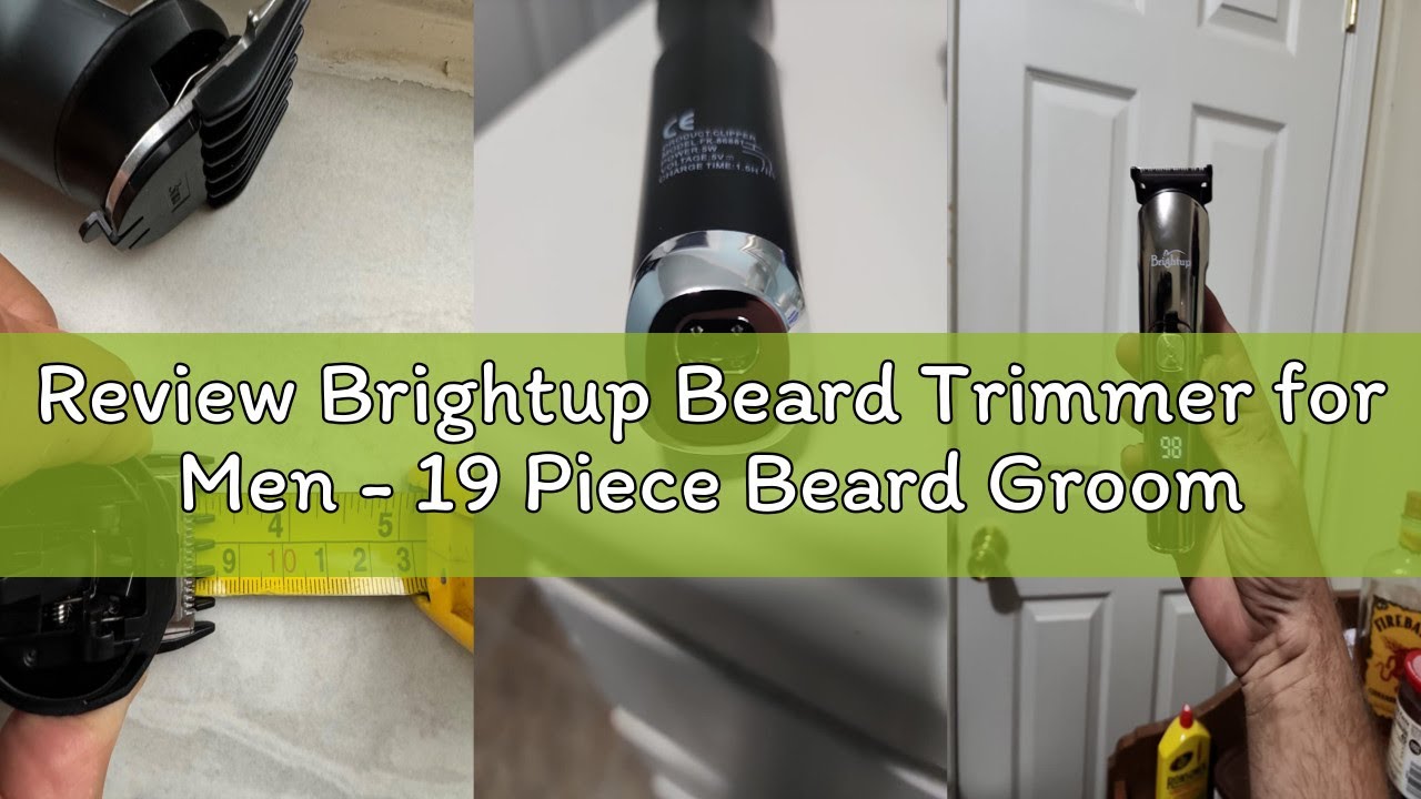Review Brightup Beard Trimmer for Men - 19 Piece Beard Grooming Kit with Hair Clippers, Hair Trimmer