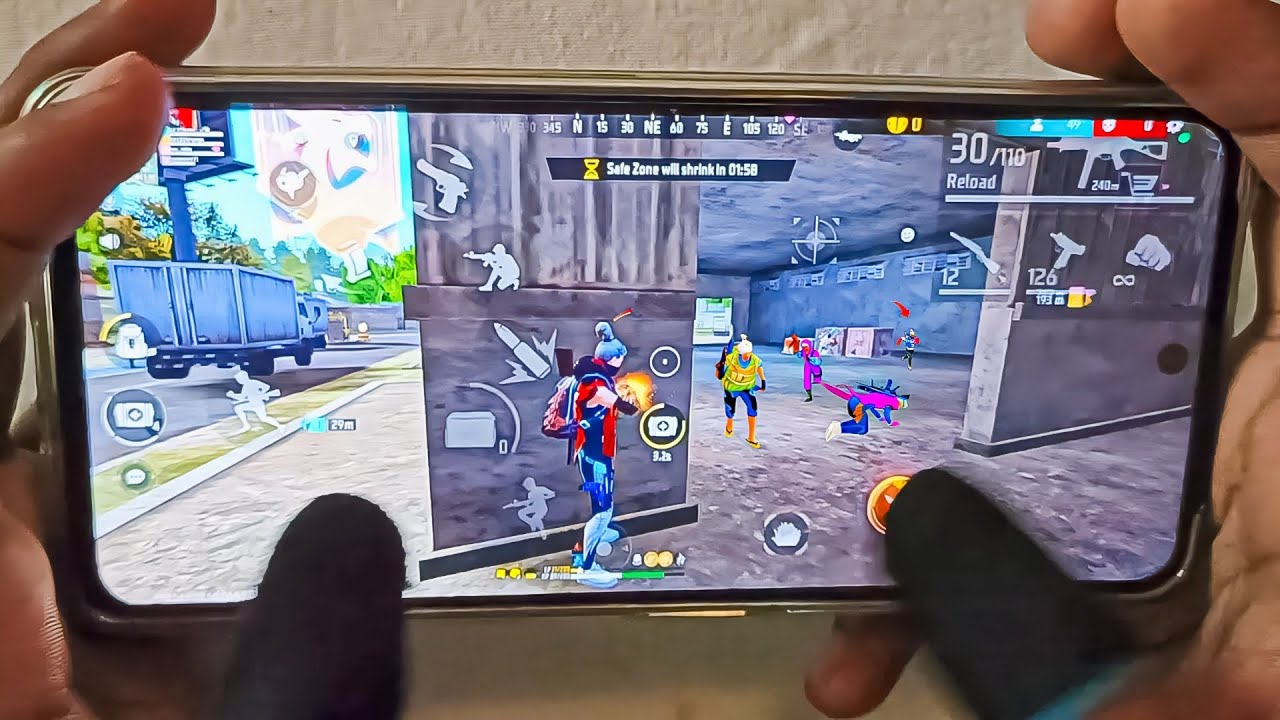 Vivo t4x 5g free fire gameplay (6GB + 128GB ) #freefirevideo #freefirehandcam #vivot4x5g #caddoyt72