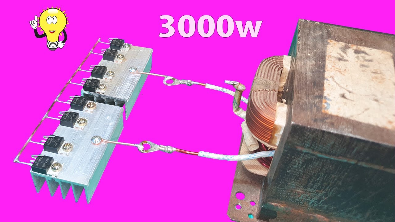 How to make a simple inverter 3000W, 12 to 220v IRF 3205, creative prodigy #88