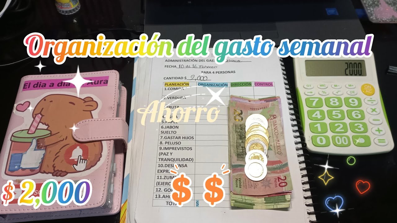 ORGANIZACIÓN DEL GASTO SEMANAL|| PRESUPUESTO SEMANAL $2,000 || LLENADO DE SOBRES ✅️ familia  👨‍👩‍👦‍👦