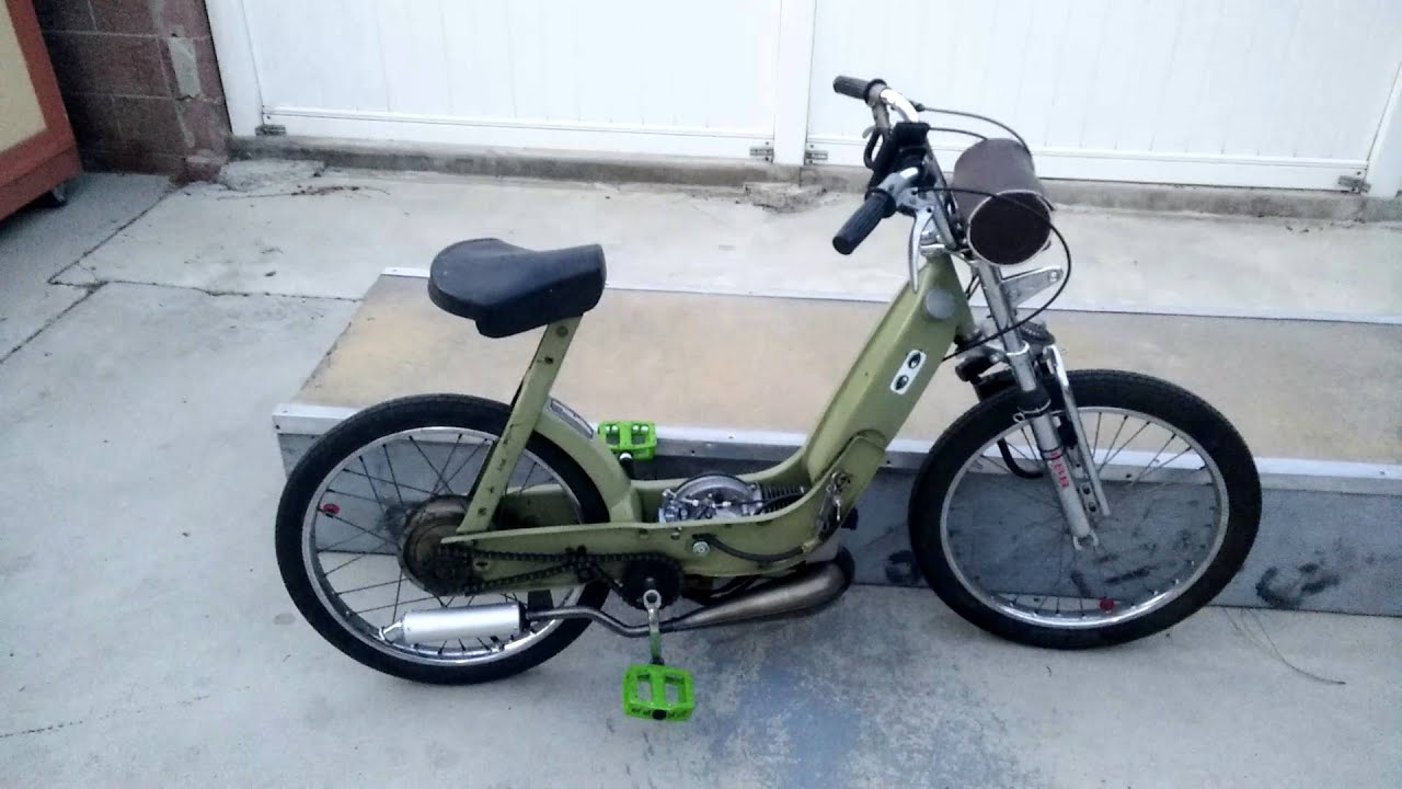 Vespa Ciao Malossi 65cc moped cold start