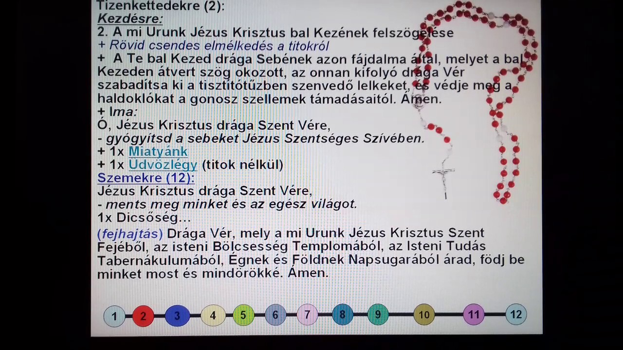 Jézus Drága Szent Vérének rózsafüzére