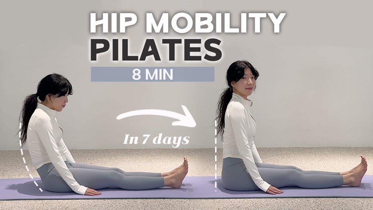 8 MIN HIP MOBILITY PILATES - Unlock Tight Hips to Sit on the Floor