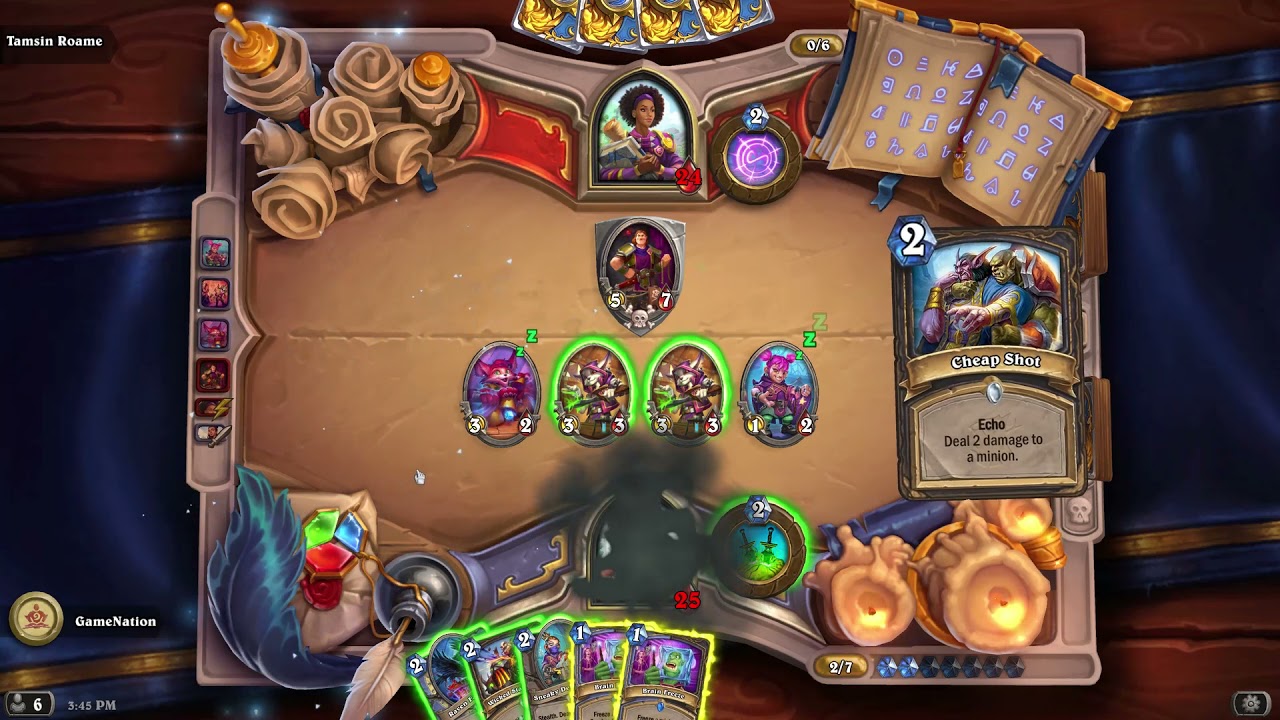 Hearthstone - Book of Mercenaries -  Cariel vs Tamsin Roame