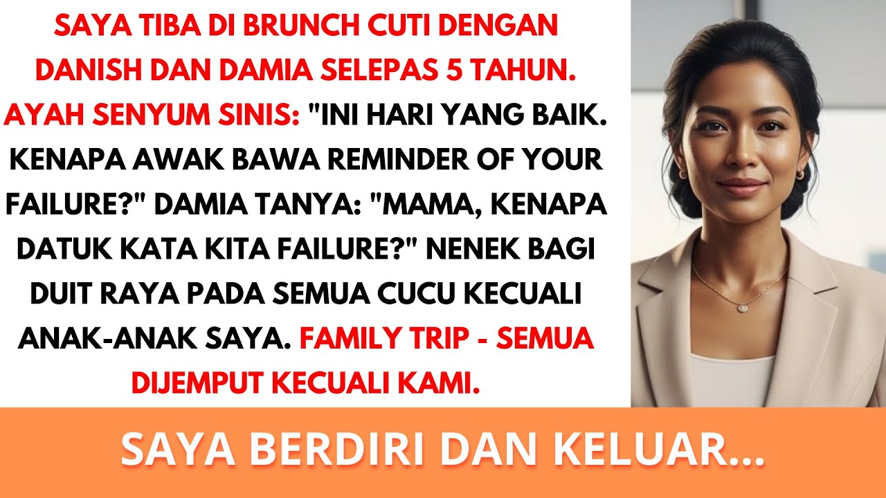 Saya tiba di brunch cuti dengan anak-anak. Ayah senyum sinis Ini hari yang baik. Kenapa...