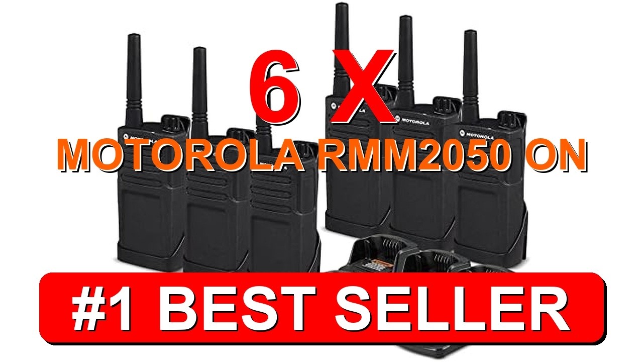 6 x Motorola RMM2050 On Site 2 Way Radio (RMM2050) 6 Pack Bundle - B0C5Y5Z241