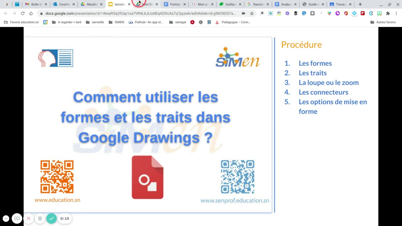 Comment utiliser les formes et traits dans Google Drawings ? (2/3)