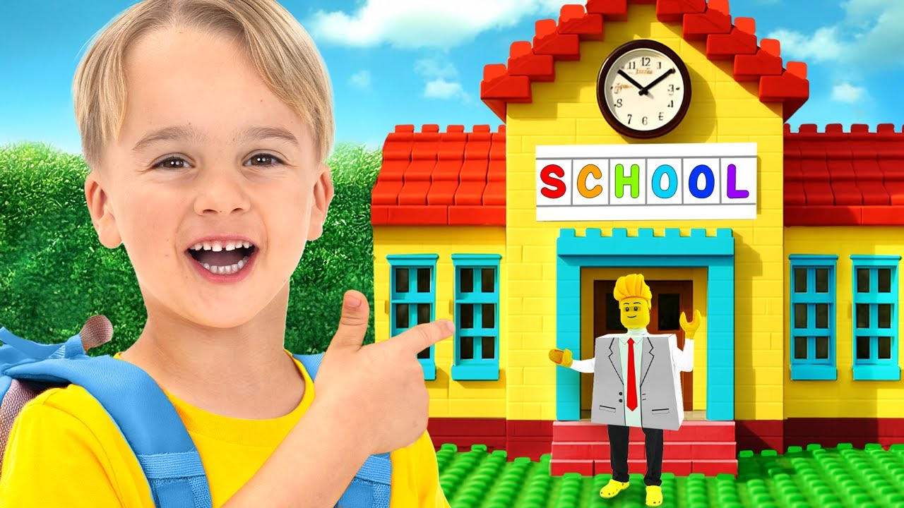 Приключения в школе Lego для детей! - забавные видео для детей