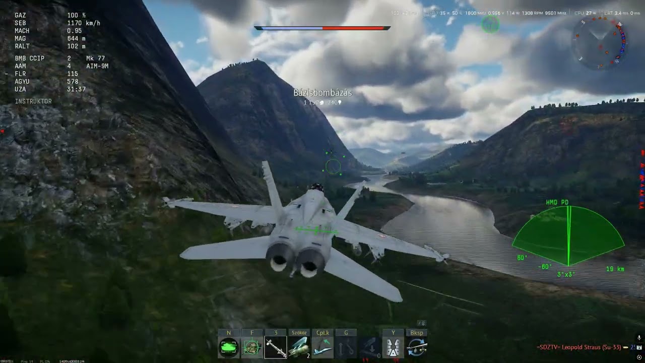 War thunder Germany F/A-18C Late 3 kill win #2  #full match #germanarmy #germanairforce #magyar