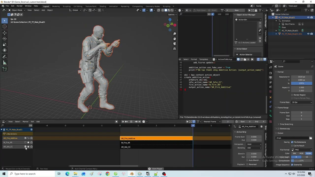 Blender 3D export additive animation to FBX error