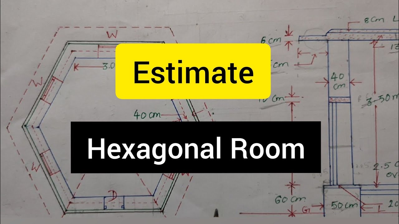 Estimate Of HEXAGONAL ROOM | Problem 6 | Center Line Method | Civil Engineering Estimating & Costing