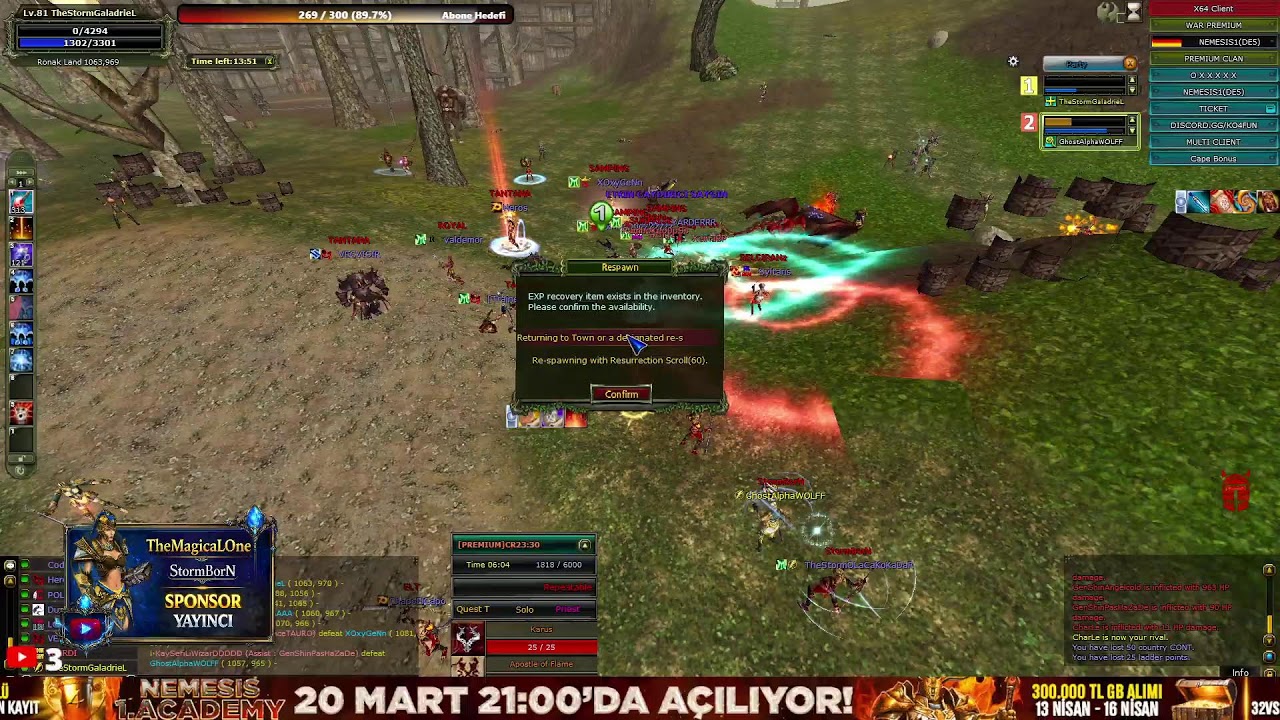 #KO4FUN 🏆  TheMagicaLOne / Mage PK 🔥NEMESIS 🔥 #Knight Online PVP #Canlı Yayın