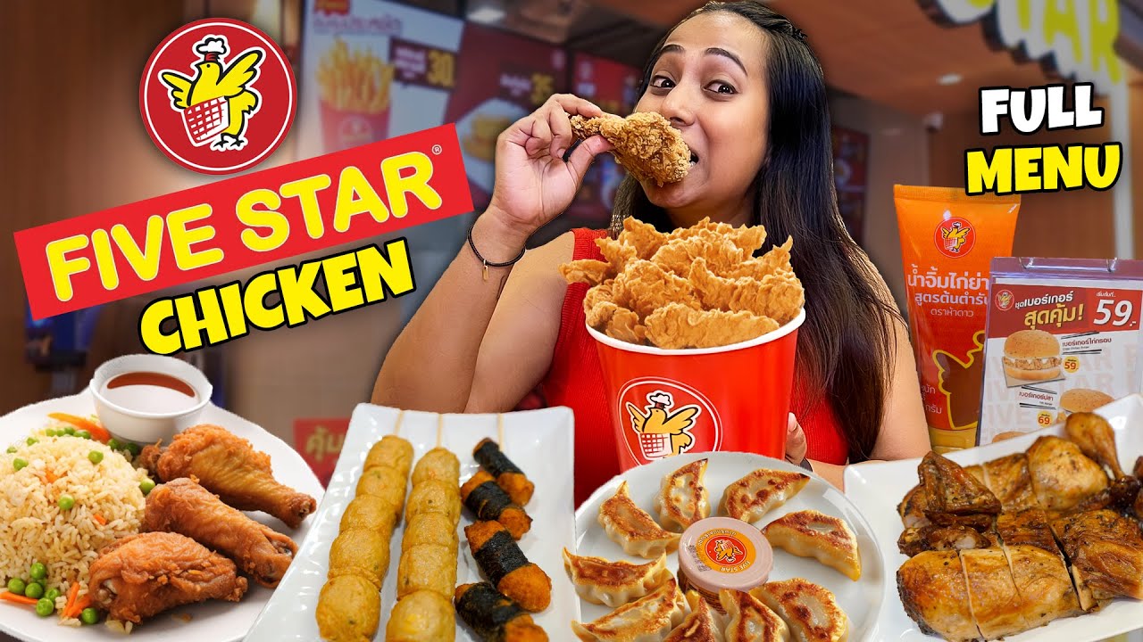 I ate the ENTIRE Menu of Five Star Chicken | Legendary Fast Food Restaurant in Bangkok🍗