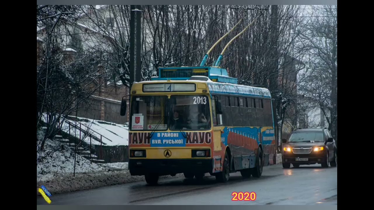 Чернівецький тролейбуси старий проти новий та раніше проти зараз місто і зупинка та схема частина 4 