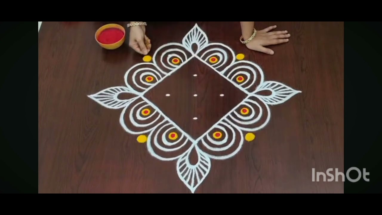 Easy modern rangoli #trending #rangoli #latest #2025 #trendingshorts 