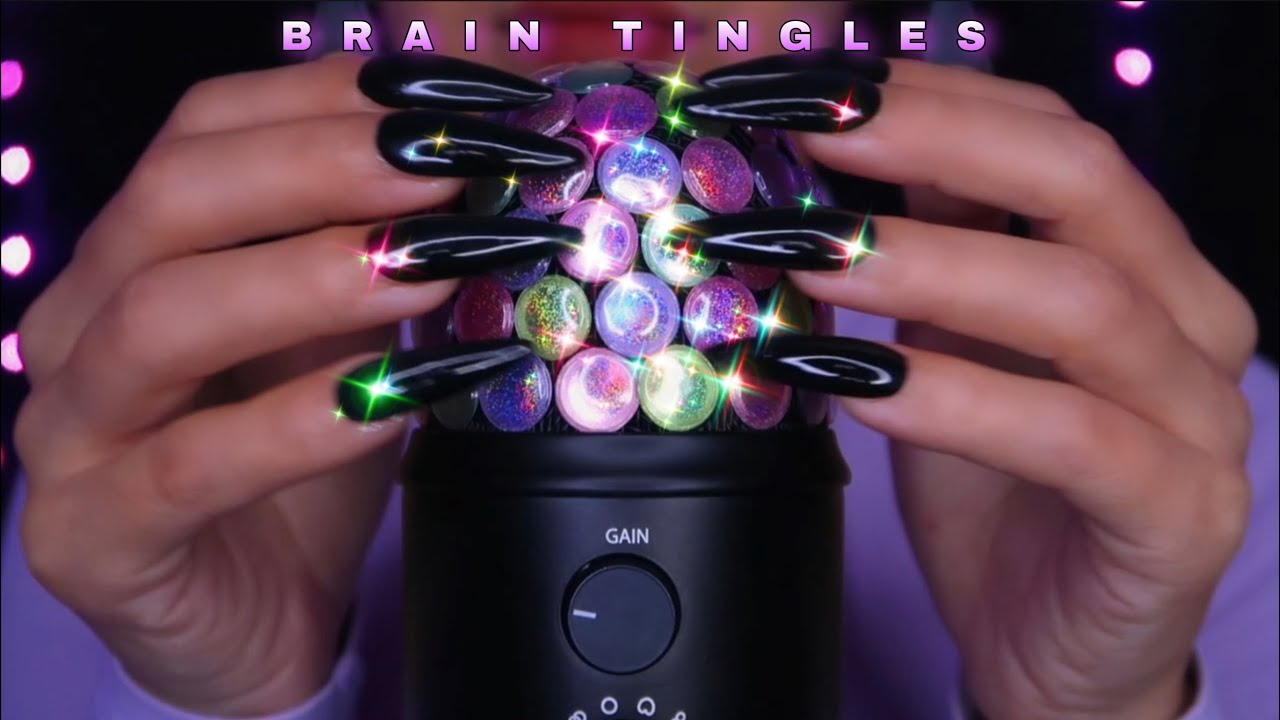 Decorated Mic Scratching Tapping Brushing ~ASMR TINGLES~ Brain Melting