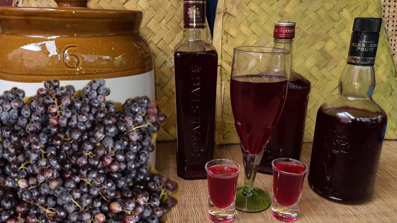 ದ್ರಾಕ್ಷಿ ವೈನ್ ಮಾಡುವ ಸರಿಯಾದ ವಿಧಾನ | Home made Grape wine recipe in kannada | Red wine recipe