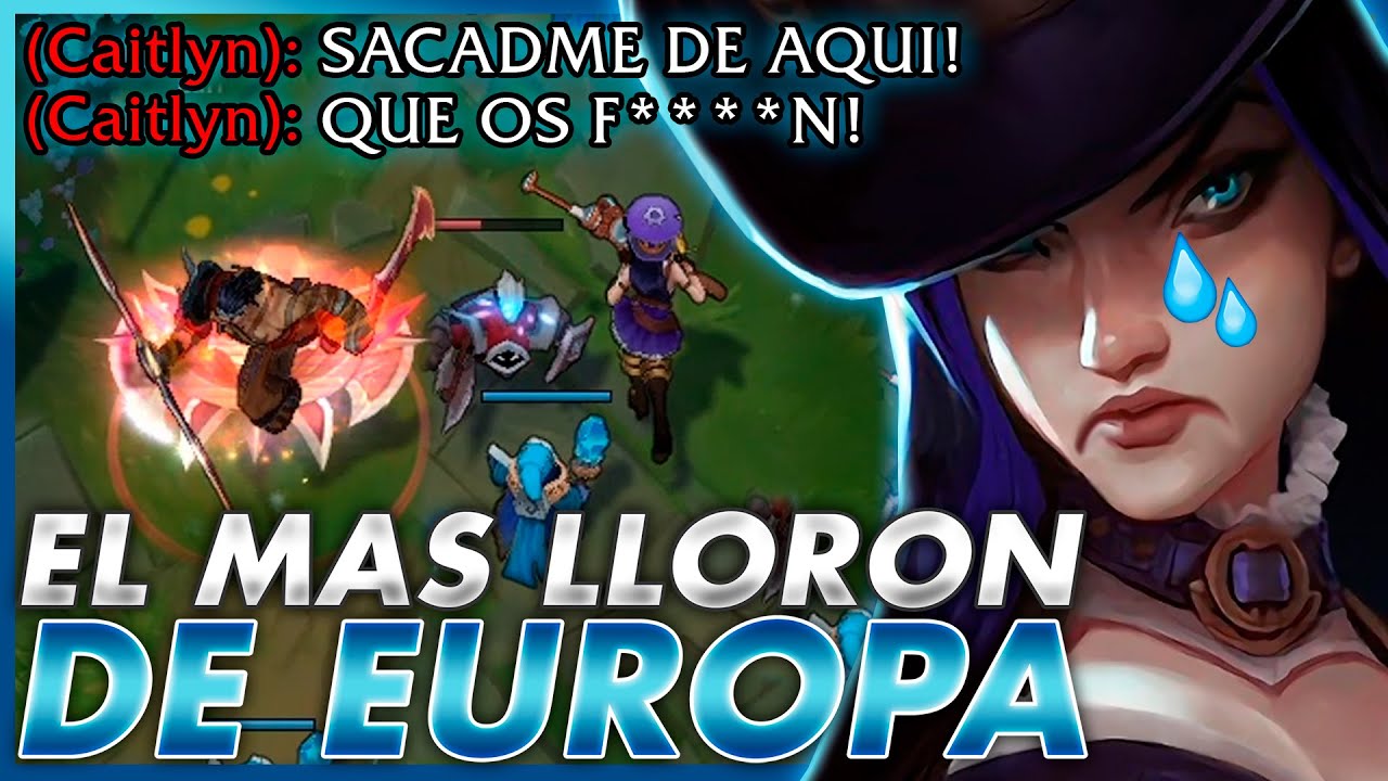 🤣¡LA CAITLYN MAS TOXICA de EUW no para de FLAMEAR al ver que NO GANA su LINEA! *DRAVEN TOP OP*