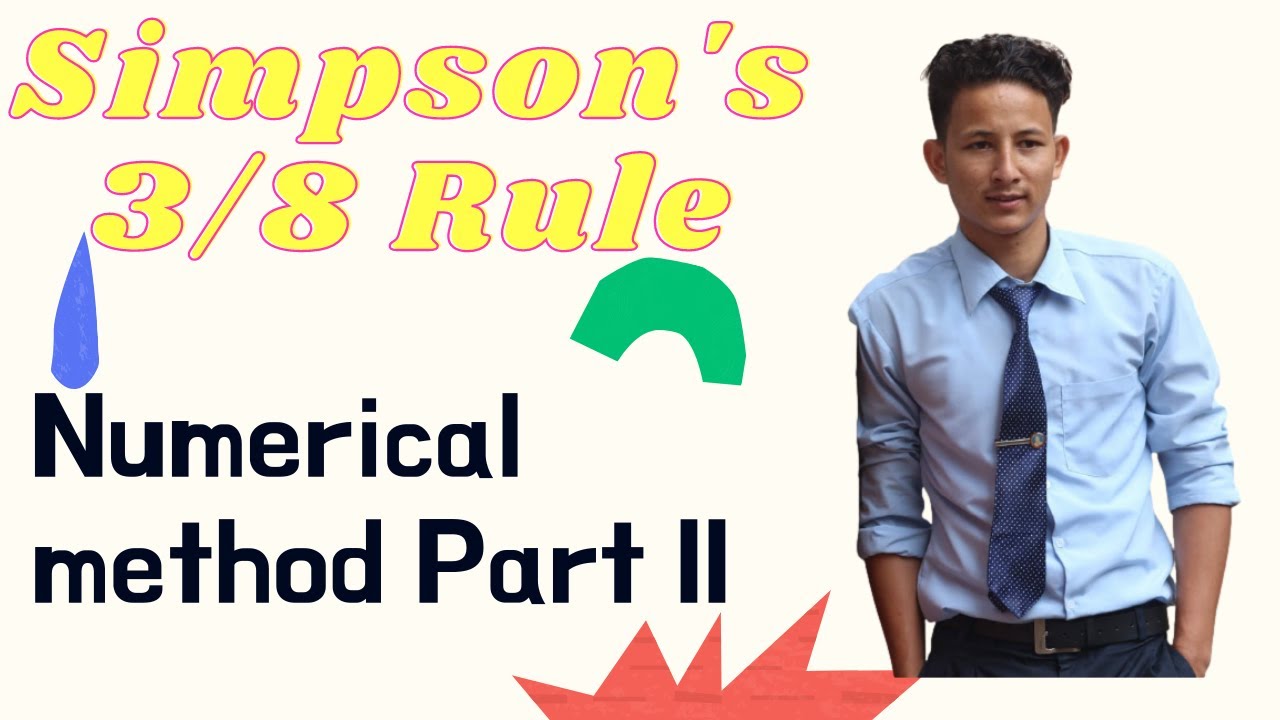 Simpson's 3/8 rule |  Find the value of pi by using Simpson's 3/8 Rule | Simpson' rule in  Nepali