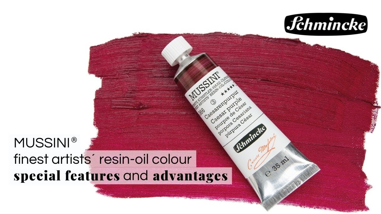 SCHMINCKE: MUSSINI finest artists' resin oil colours - special features and advantages