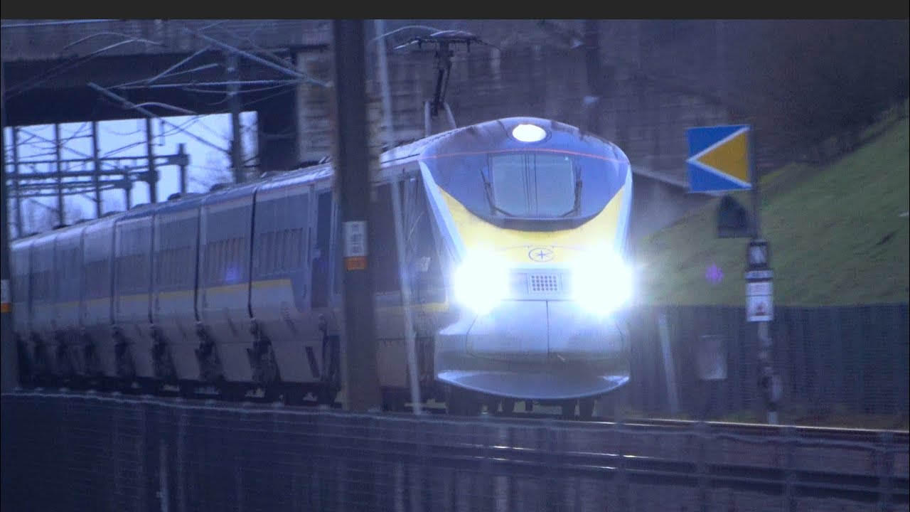 A few passing trains at Eyhorne Street Tunnel 