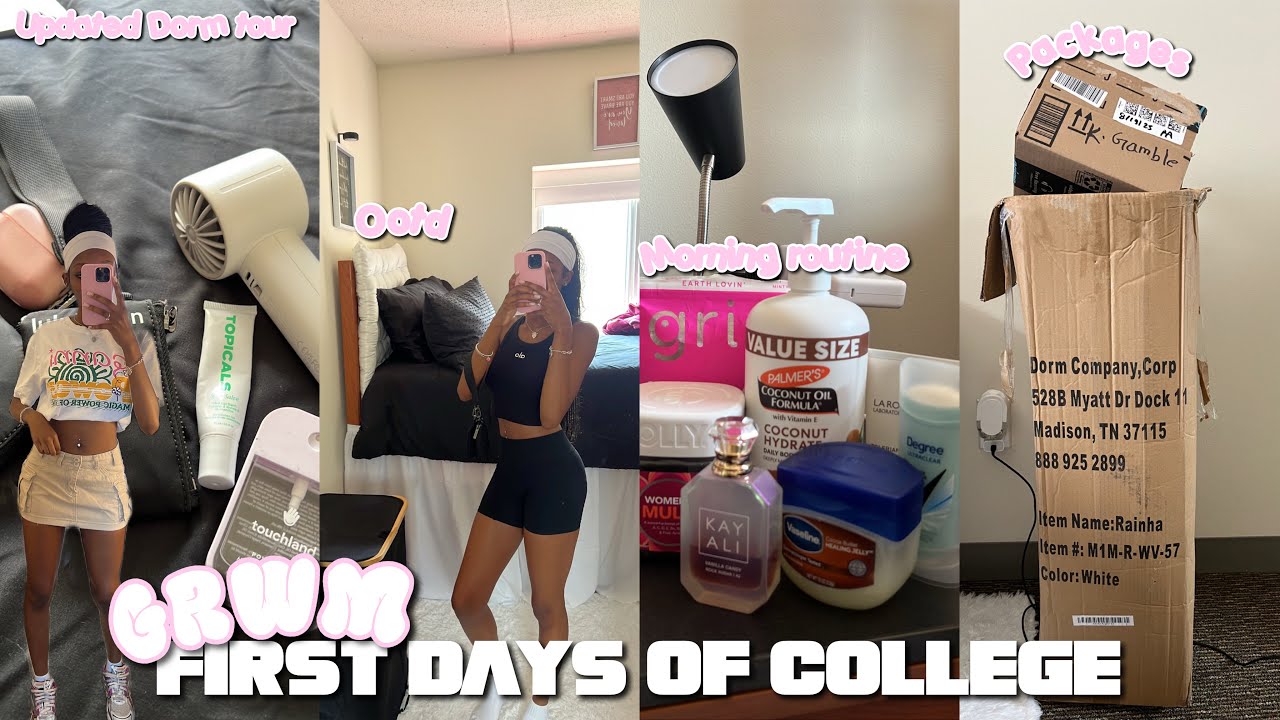GRWM for the first day of college + updating room