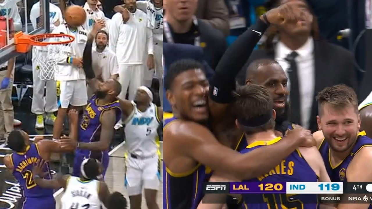 LeBron James GAME WINNER BUZZER BEATER vs Pacers off Luka Doncic miss 😱