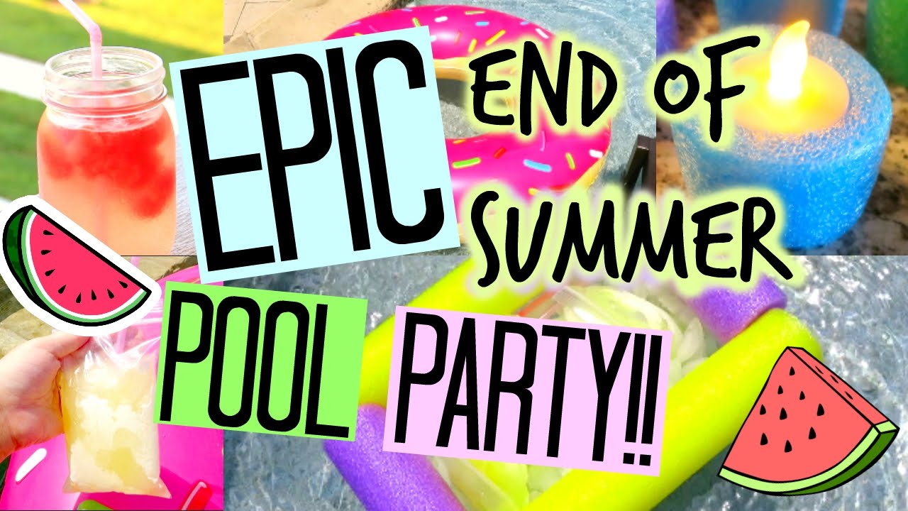 DIY EPIC END OF SUMMER POOL PARTY!!
